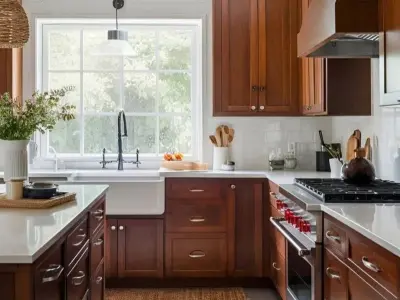 Khám phá tủ bếp gỗ xoan đào đẹp tiện nghi cho mọi gia đình