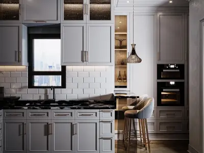 Mẫu tủ bếp tân cổ điển đẹp sang trọng dẫn đầu xu hướng