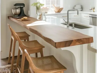 30+ Mẫu bàn đảo bếp gỗ tự nhiên đẳng cấp và sang trọng