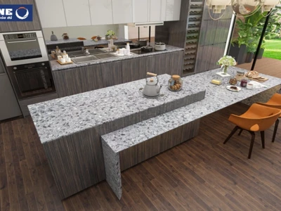 Đá Terrazzo Mặt Bếp: Vẻ Đẹp Độc Đáo và Lựa Chọn Thông Minh Cho Không Gian Bếp Hiện Đại