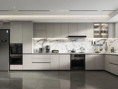 Khám phá vẻ đẹp tinh tế của gạch ốp bếp vân đá và những lựa chọn dẫn đầu xu hướng 2026