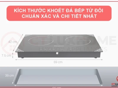 Kích Thước Khoét Đá Bếp Từ Đôi Chuẩn Xác và Lưu Ý Quan Trọng